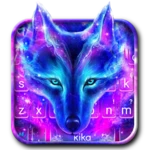 galaxy wild wolf keyboard theme android application logo